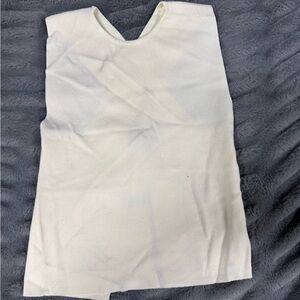 Cream Sleeveless Top